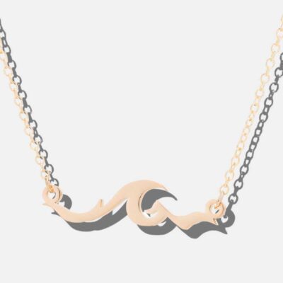 Gouden makalii-hanger met sterrenbeeld Vissen