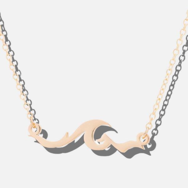 Gouden makalii-hanger met sterrenbeeld Vissen
