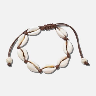 Rode en blauwe bronzen ankerarmband kaleawe