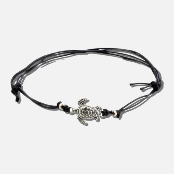 Rood-blauwe zilveren ankerarmband kai