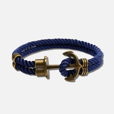 Blauw en roze ankerarmband van Akala