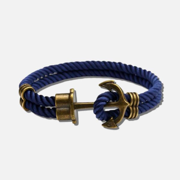 Blauw en roze ankerarmband van Akala