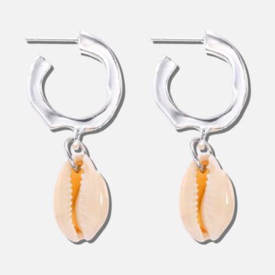 Zwarte armband met gouden schelpen